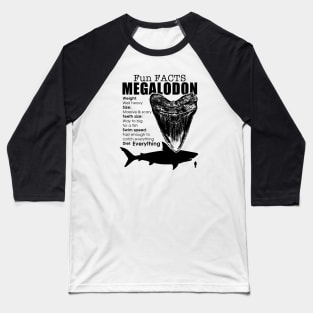 Fun Facts Megalodon Baseball T-Shirt